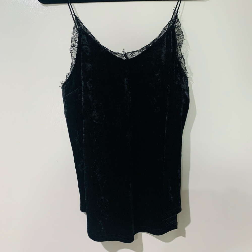 Kimchi Blue Black Lace Panel Tank Top Medium